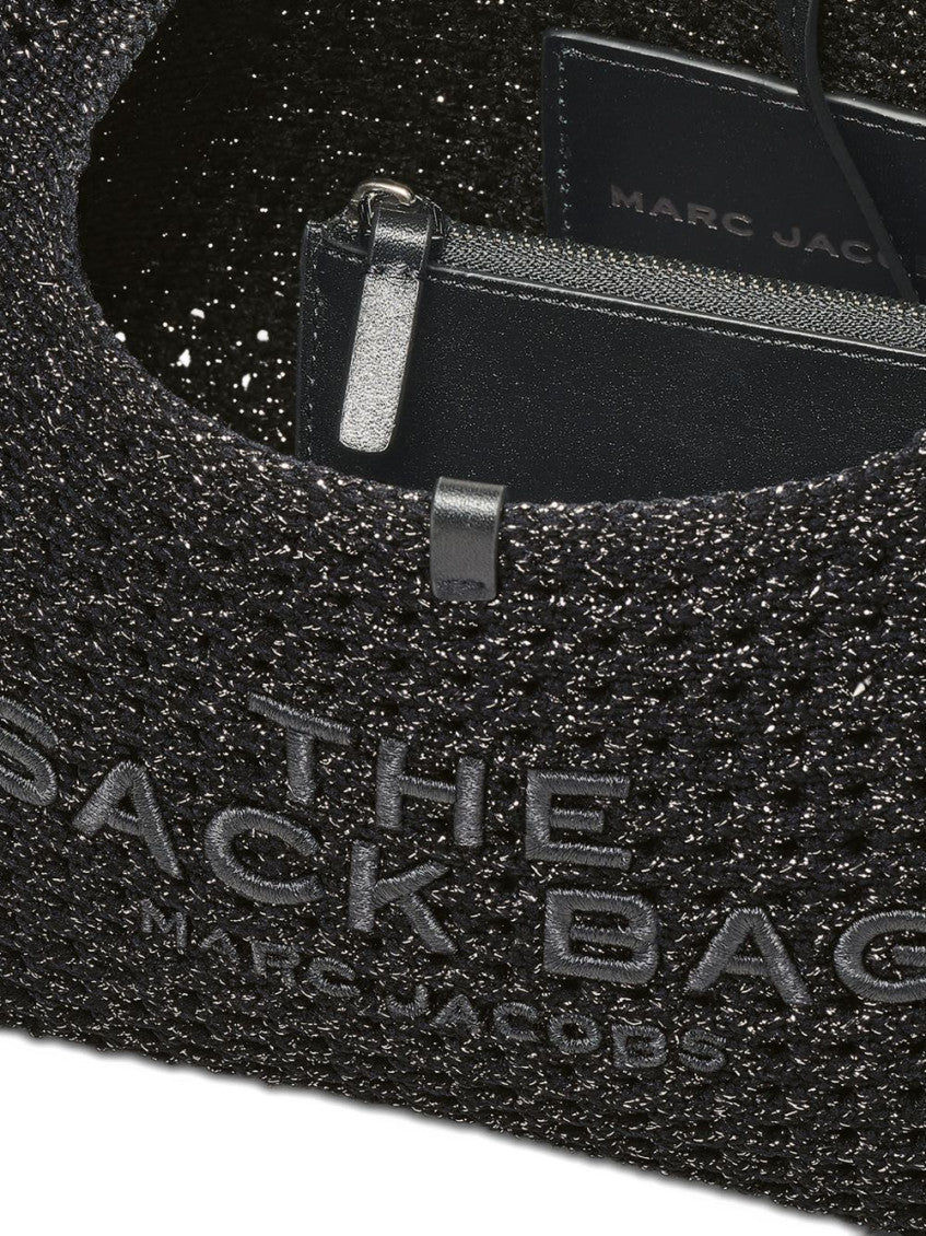 Black The Crochet Mini Sack Bag 4