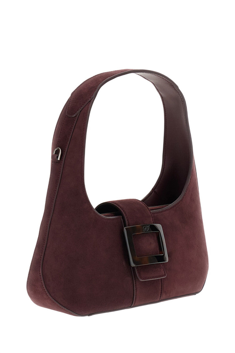 Burgundy Belle Vivier Shoulder Bag 2