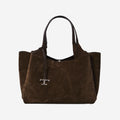 Dark Brown T Timeless Medium Tote 1