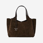 Dark Brown T Timeless Medium Tote 1