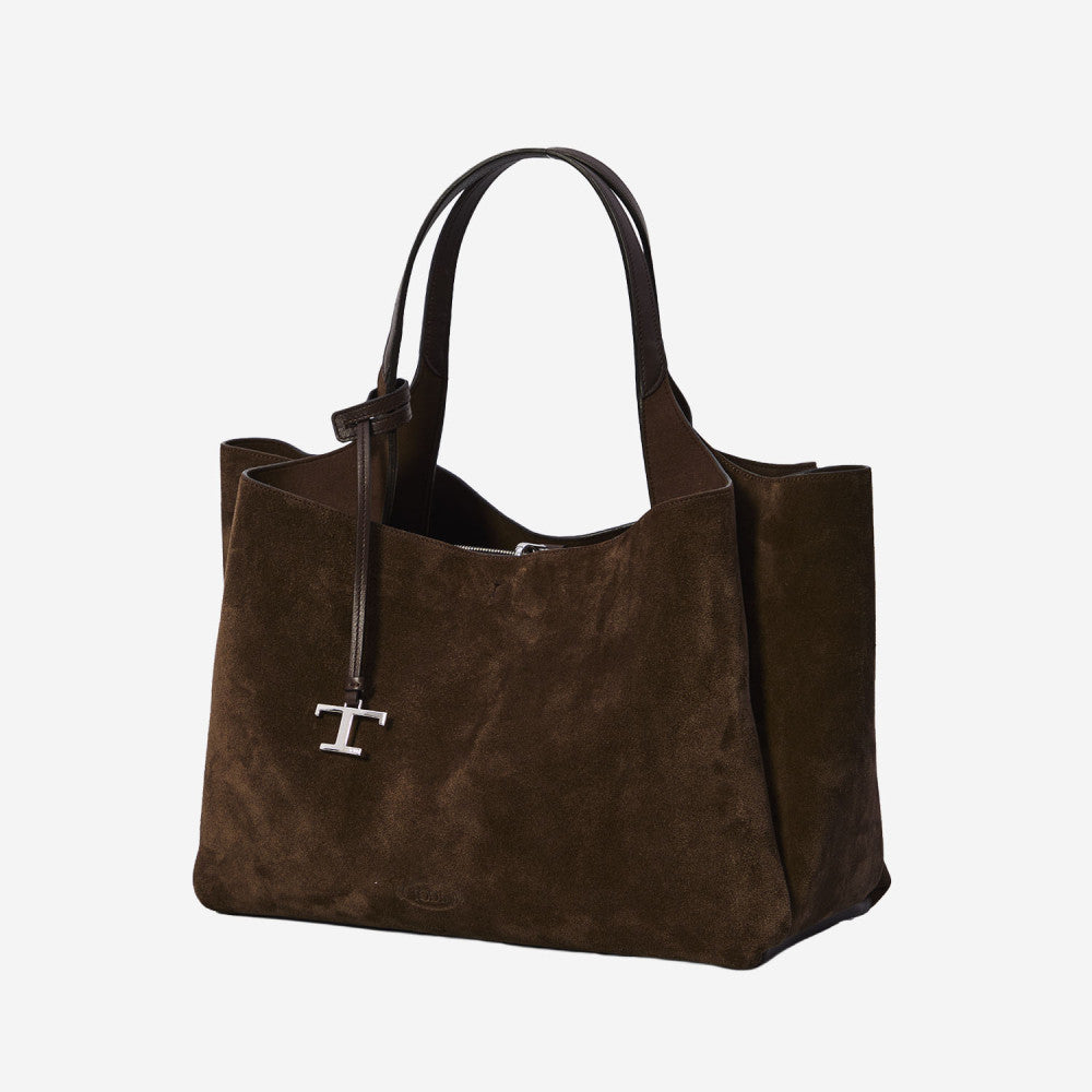 Dark Brown T Timeless Medium Tote 2