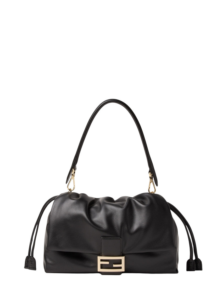Black Logo Large Shoulder Bag 1