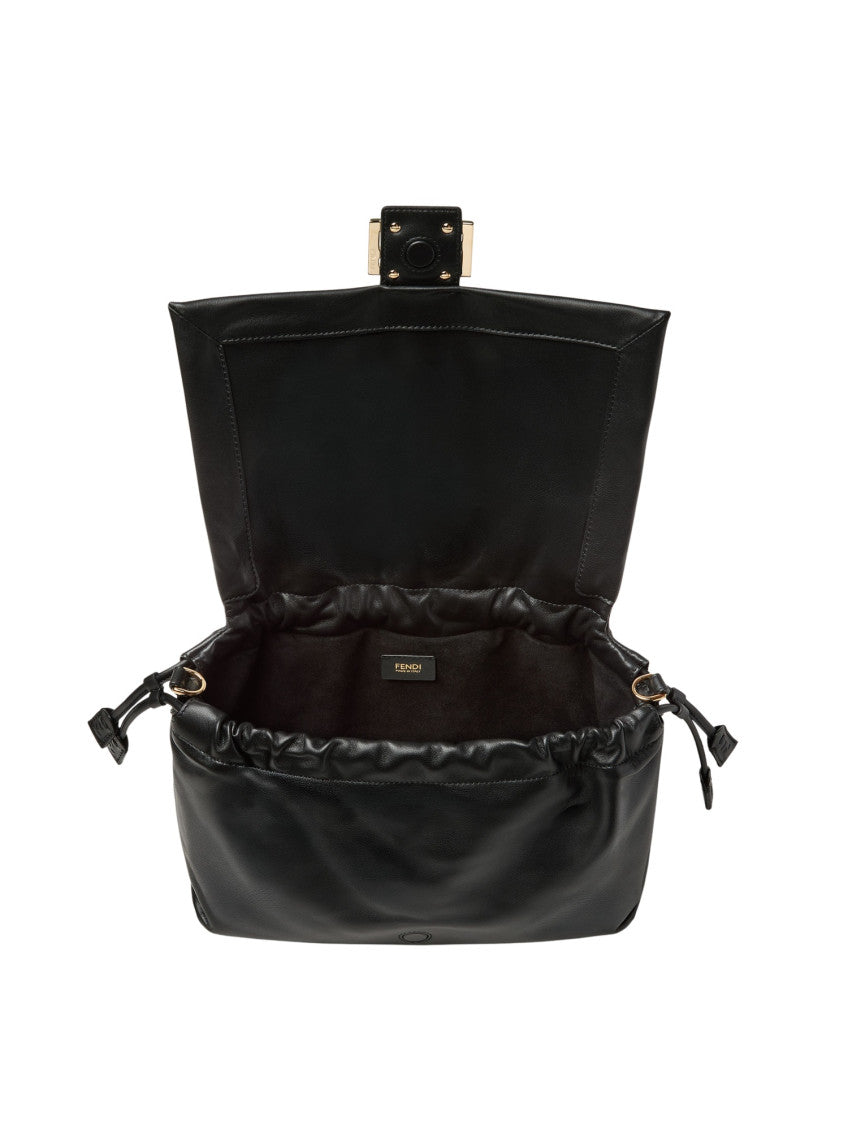 Black Logo Large Shoulder Bag 4