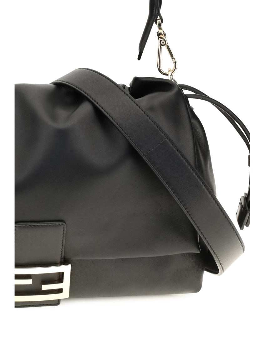 Black Logo Large Shoulder Bag 5