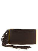 Dark Brown Fringed Clutch 1