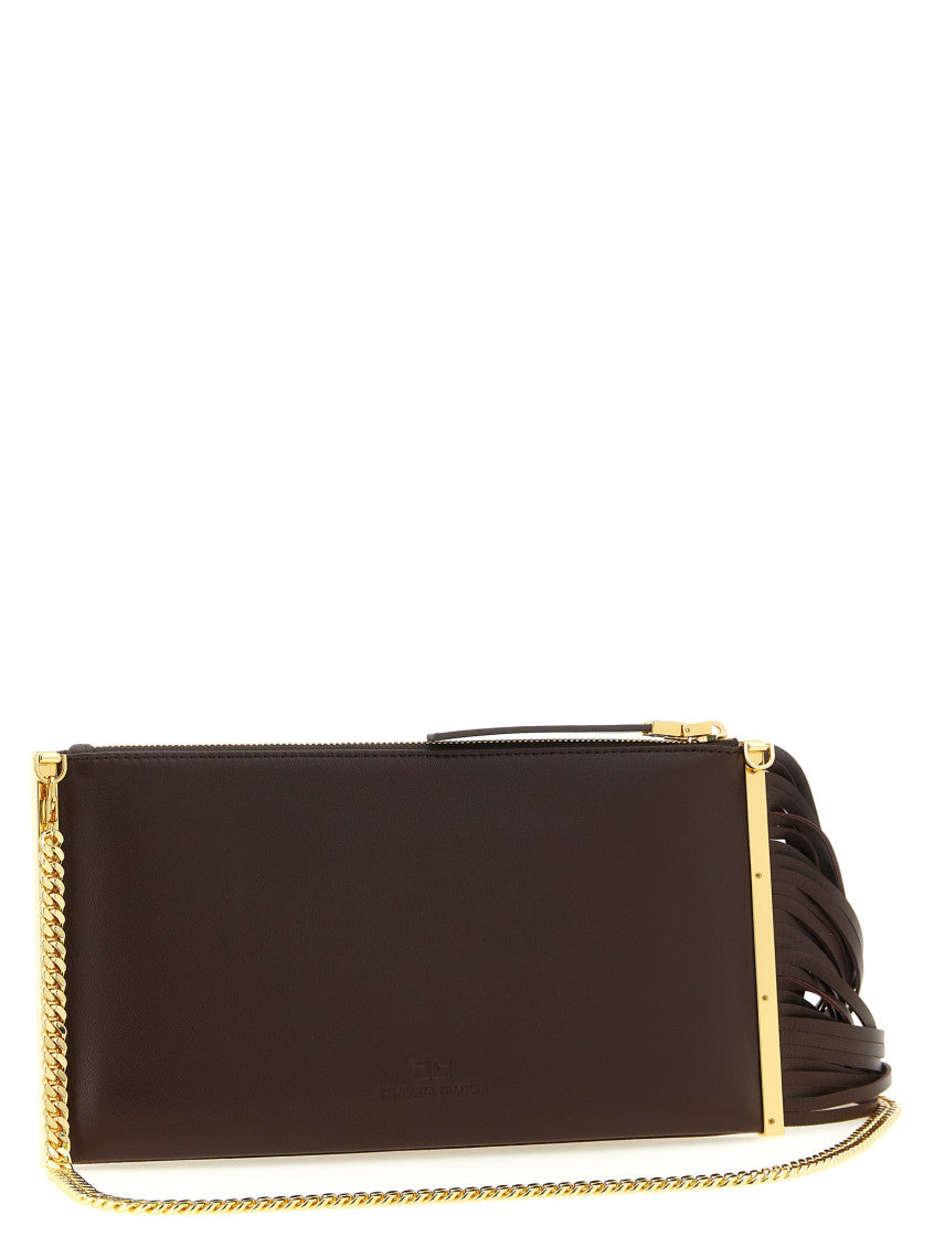 Dark Brown Fringed Clutch 2