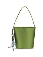 Green Floral Charm Mini Bucket Bag 1