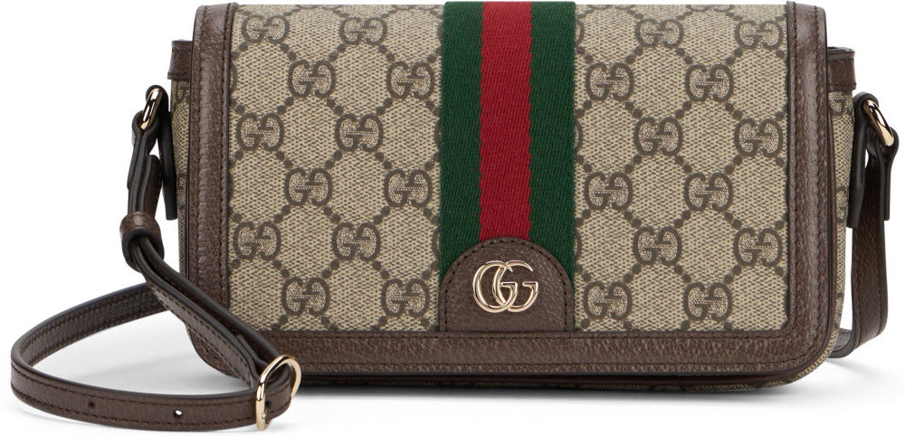 Beige Ophidia mini shoulder bag 2