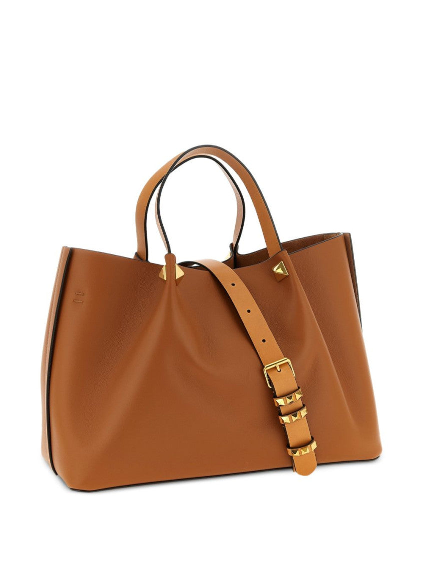 Brown VLogo Medium Tote 3