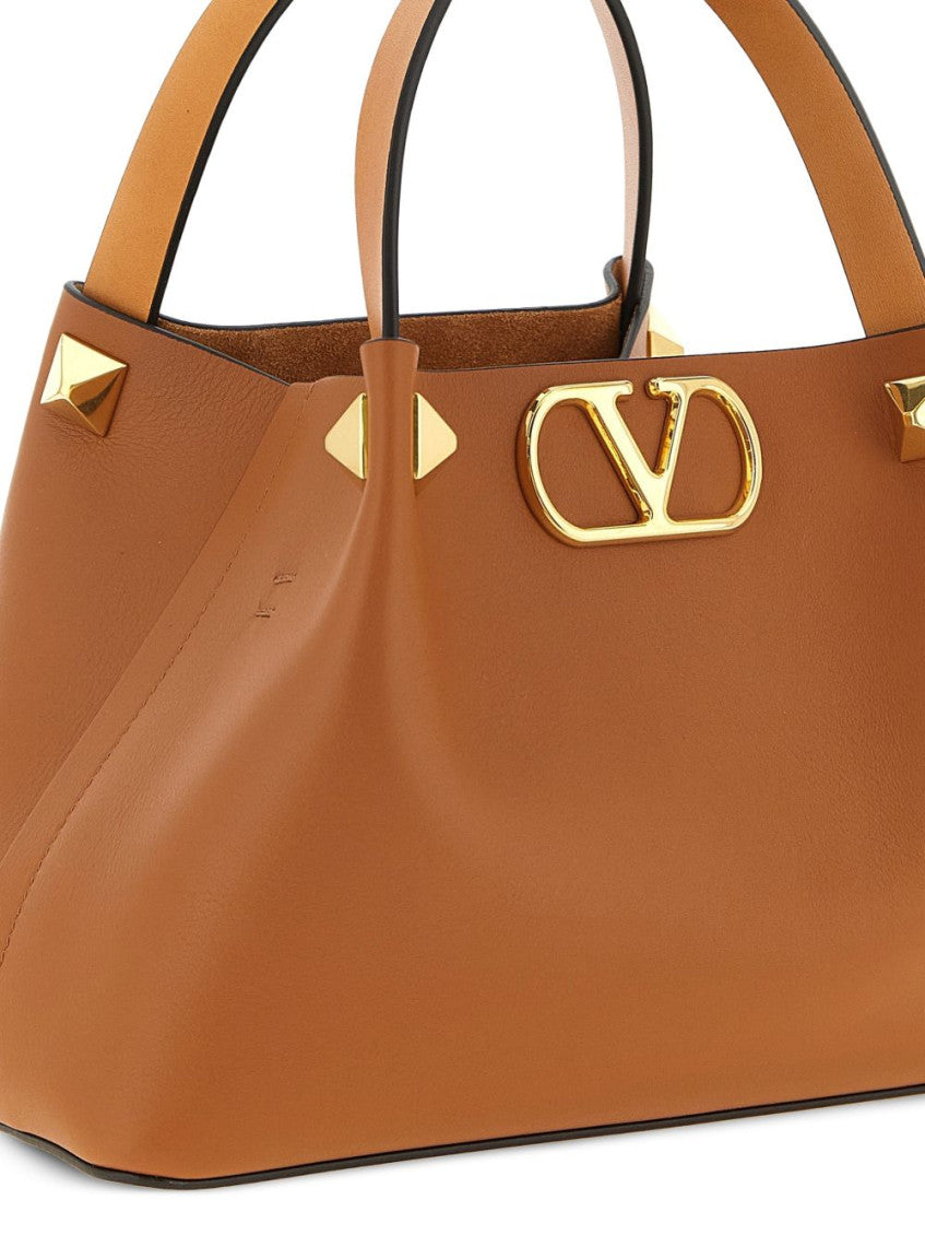 Brown Vlogo Signature Small Satchel 4