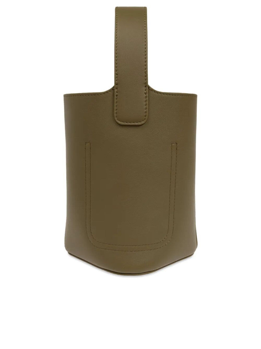 Olive Pebble mini bucket bag 3