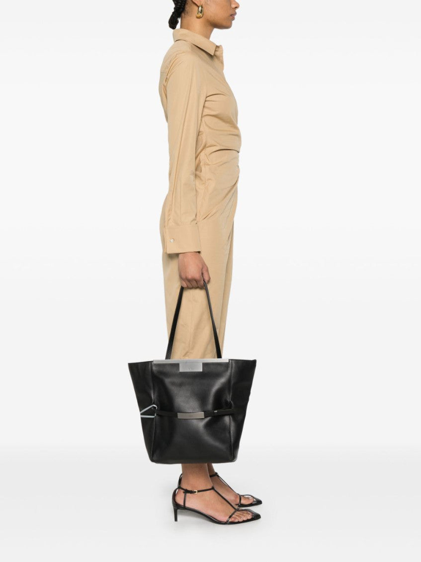 Black Leather clutch bag 2