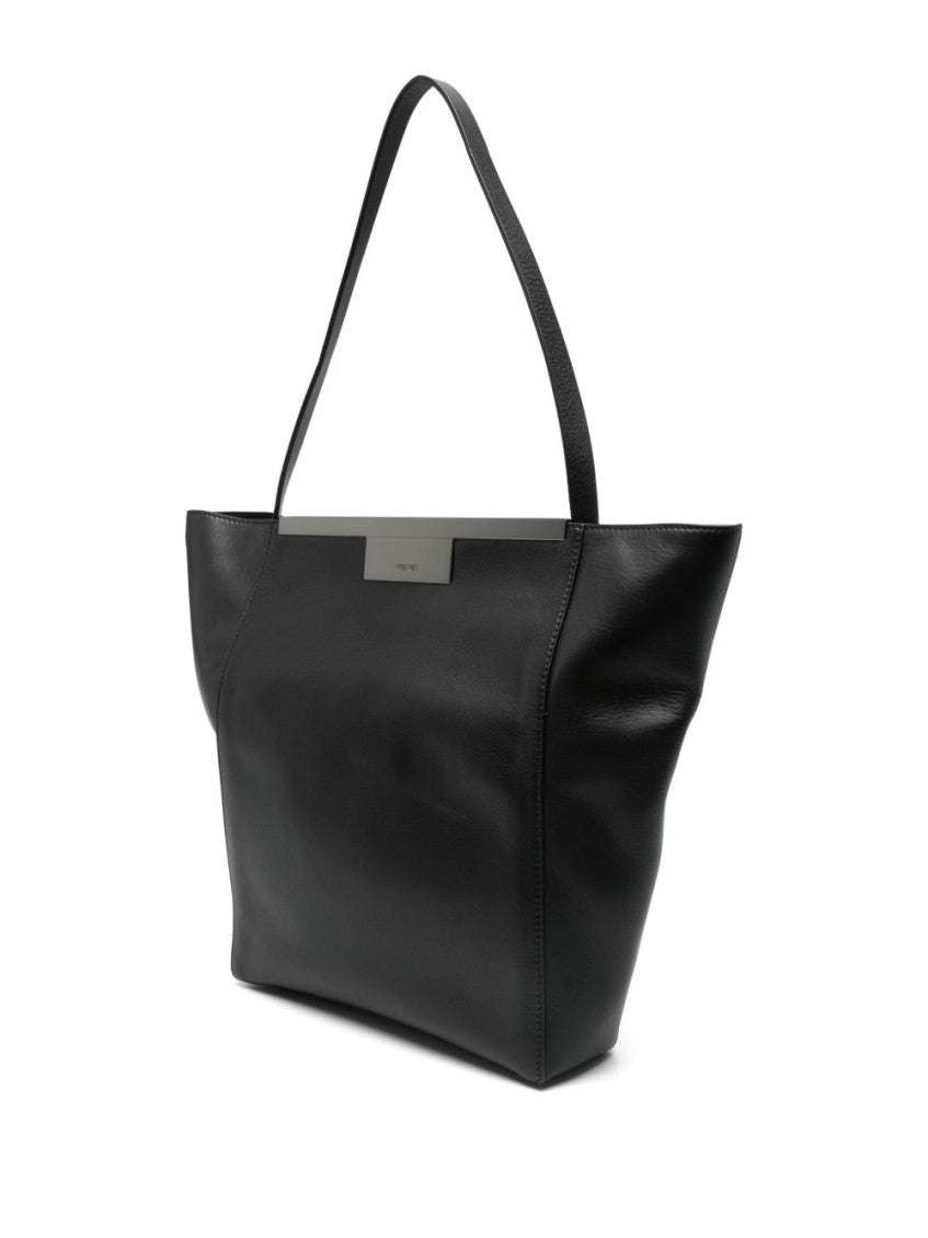 Black Leather clutch bag 3