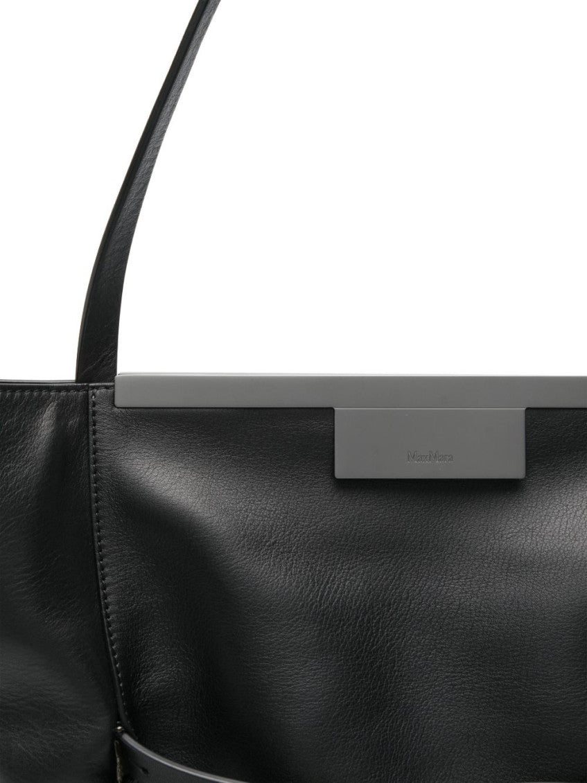 Black Leather clutch bag 5