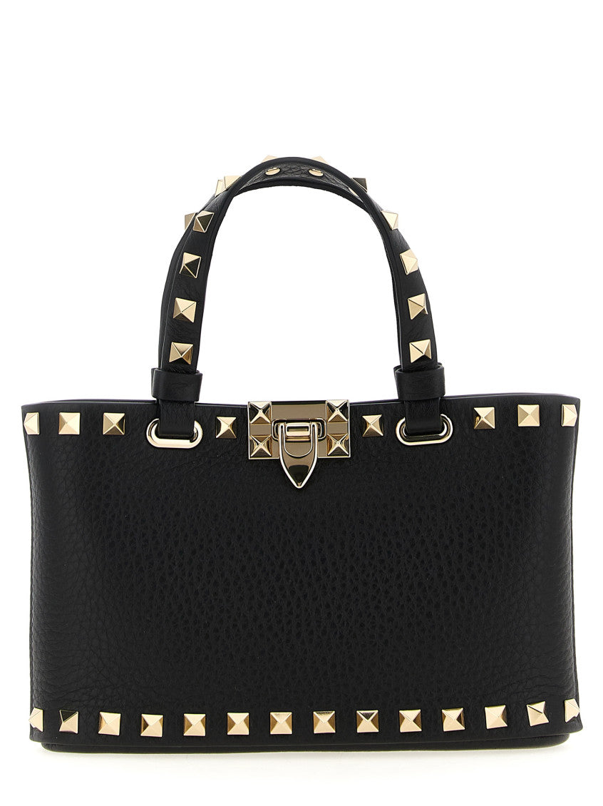 Black 'Rockstud' Mini Satchel Bag 1