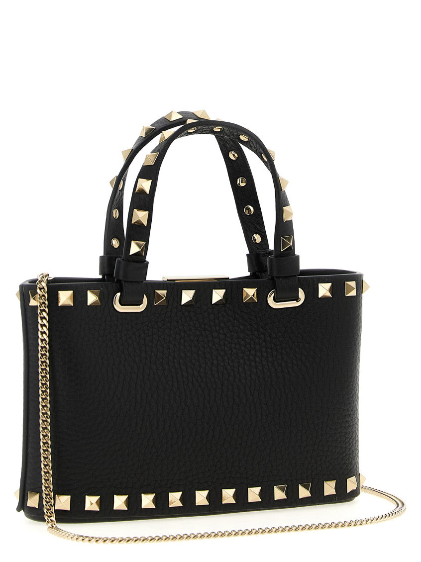 Black 'Rockstud' Mini Satchel Bag 2