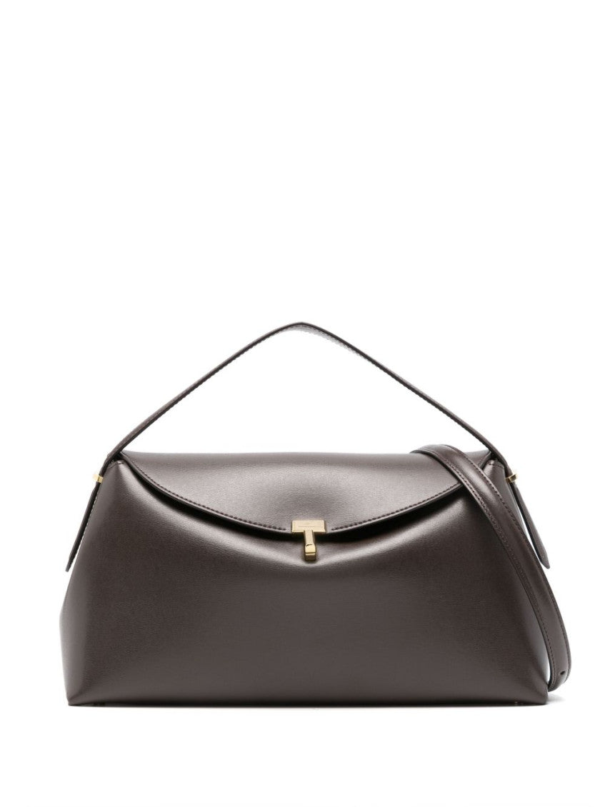 Brown T-Lock Large Shoulder Bag 1