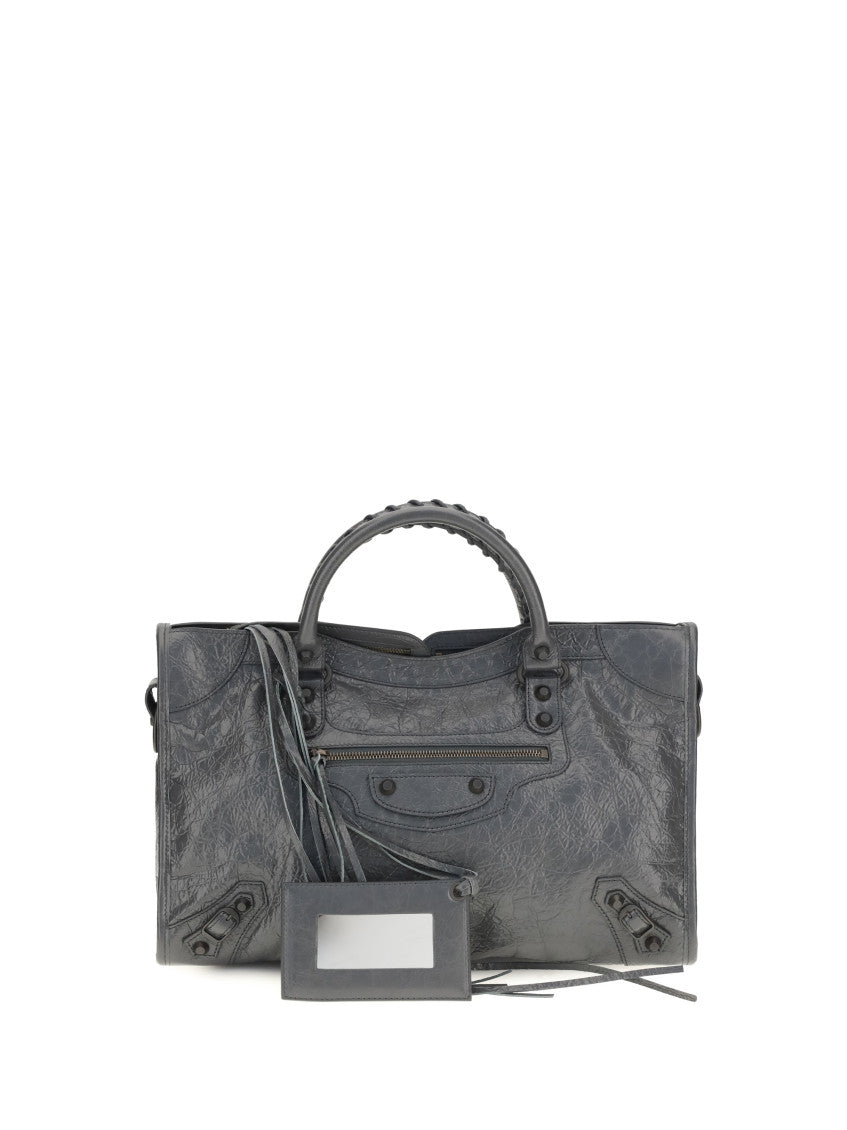 Grey Le City Top Zip Medium Tote 1