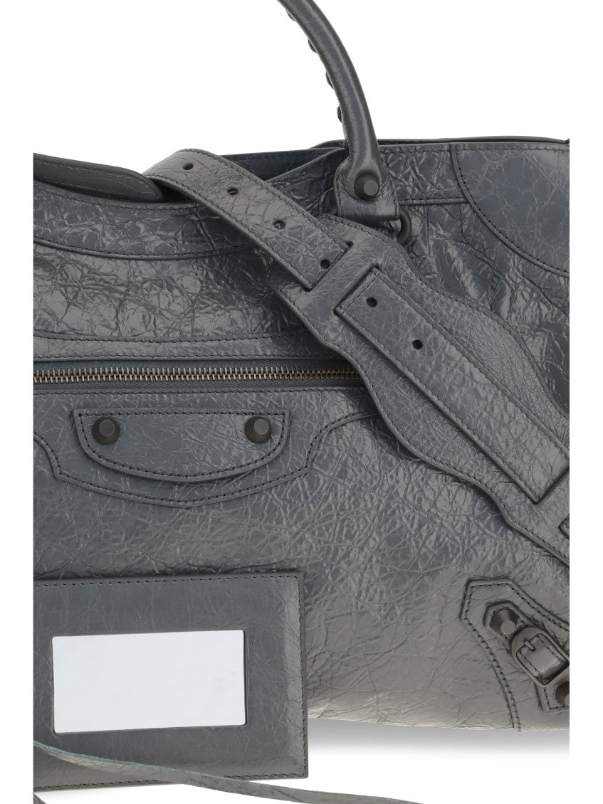 Grey Le City Top Zip Medium Tote 4
