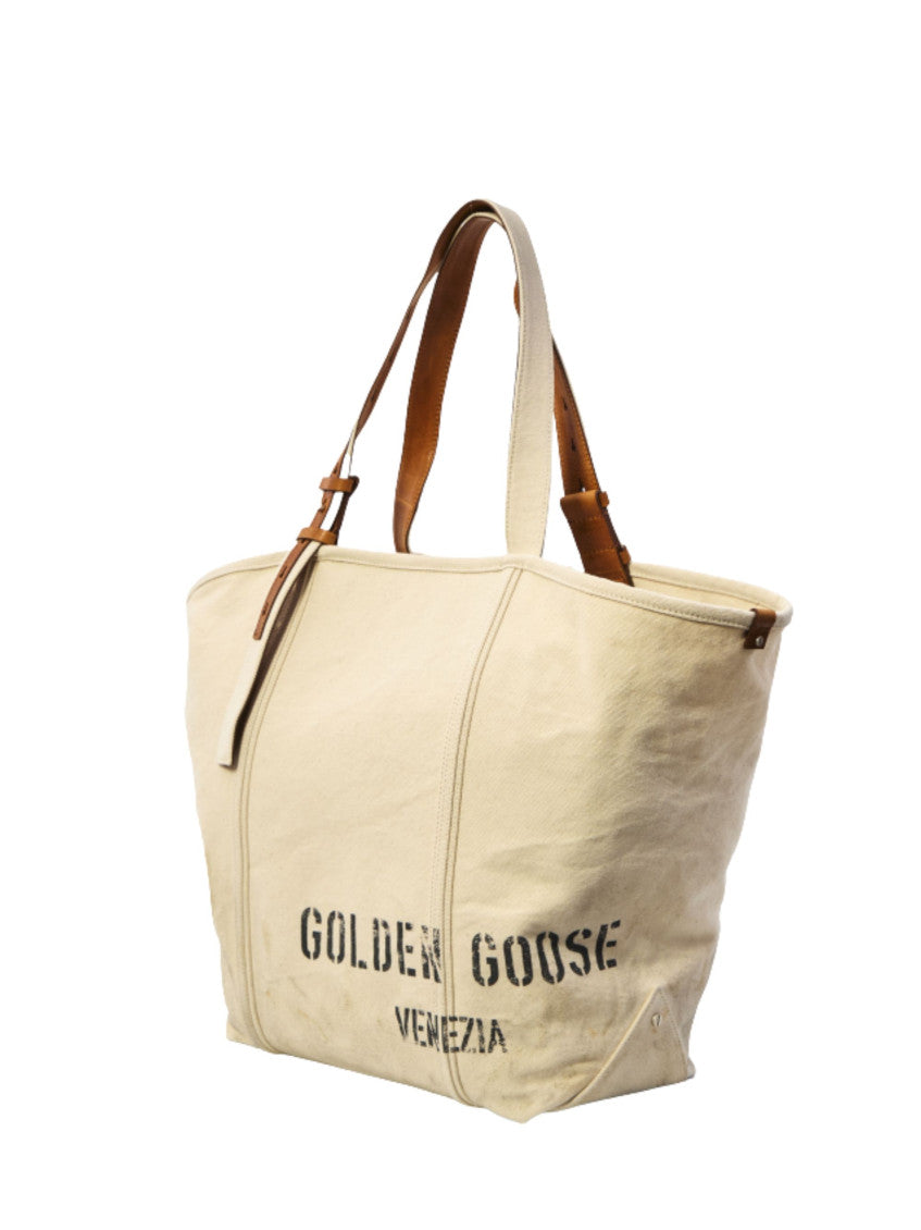 Beige Logo Large Tote 2