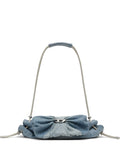 Denim Scrunch-D Large Shoulder Bag 1