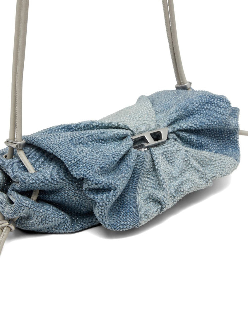 Denim Scrunch-D Large Shoulder Bag 4