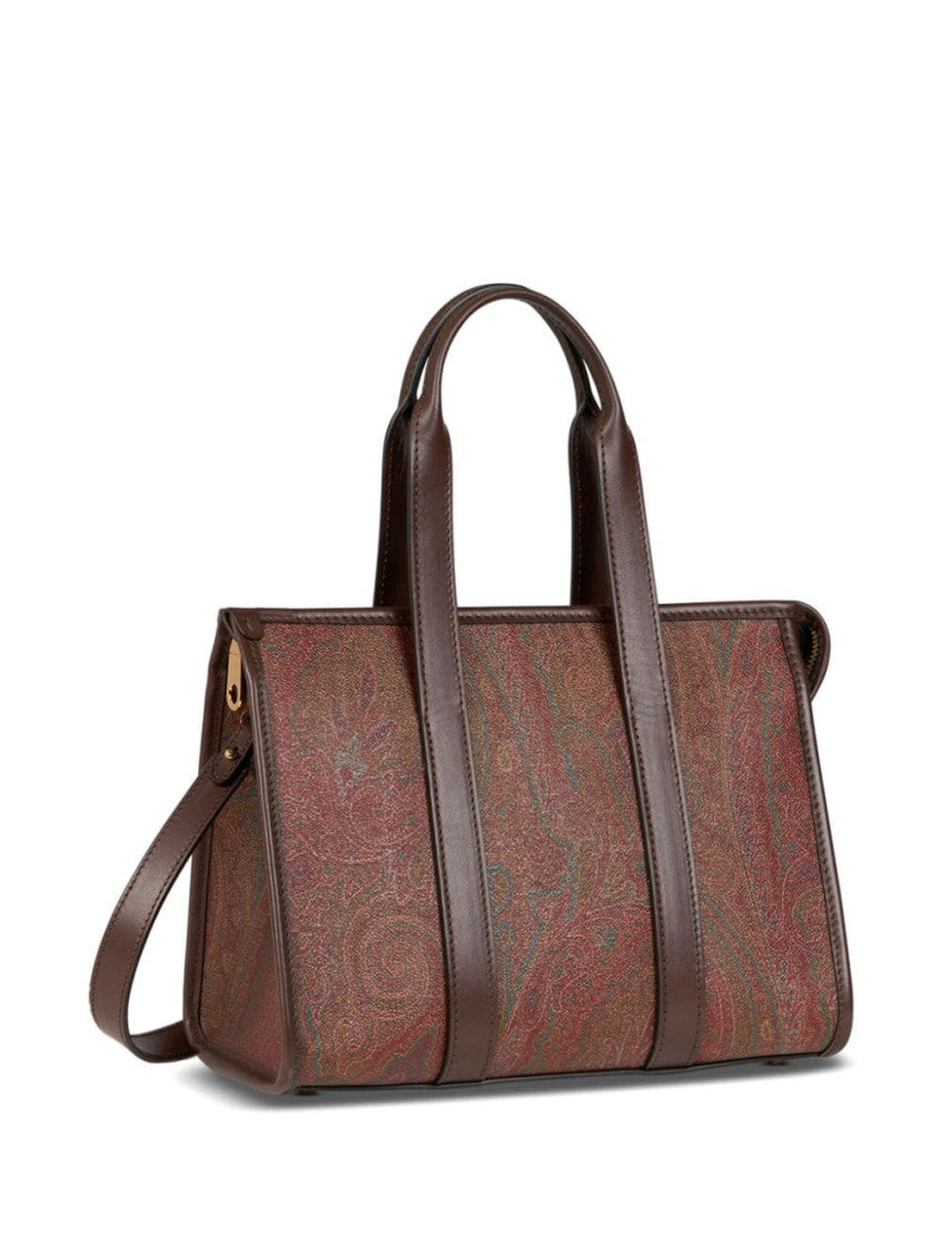 Brown Arnica Top Zip Small Tote 2