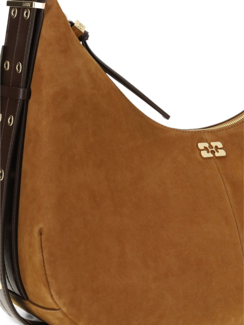 Brown Logo Large Shoulder Bag 4