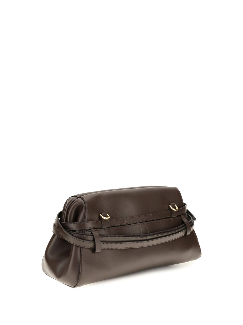 Brown Tie Me Clutch 3