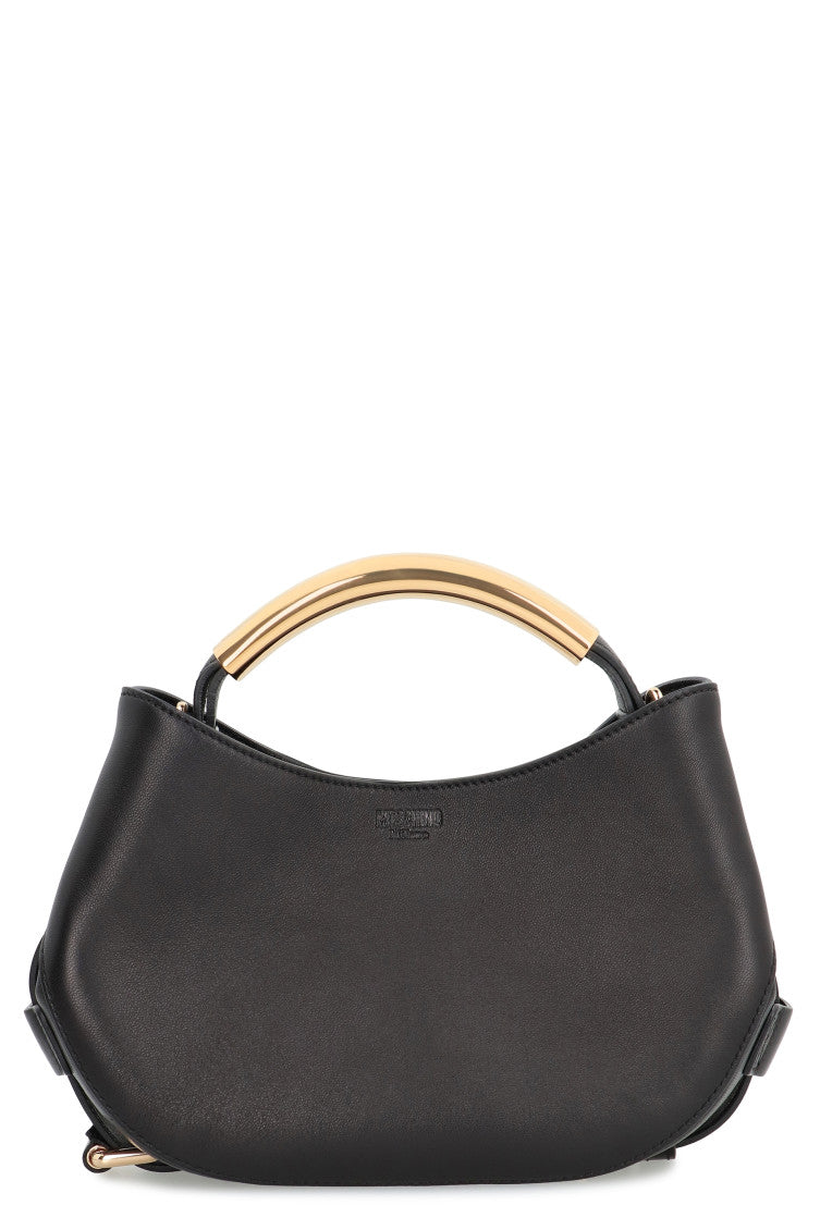 Black Curved-Handle Medium Satchel 1