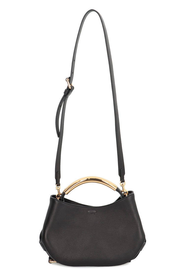 Black Curved-Handle Medium Satchel 3