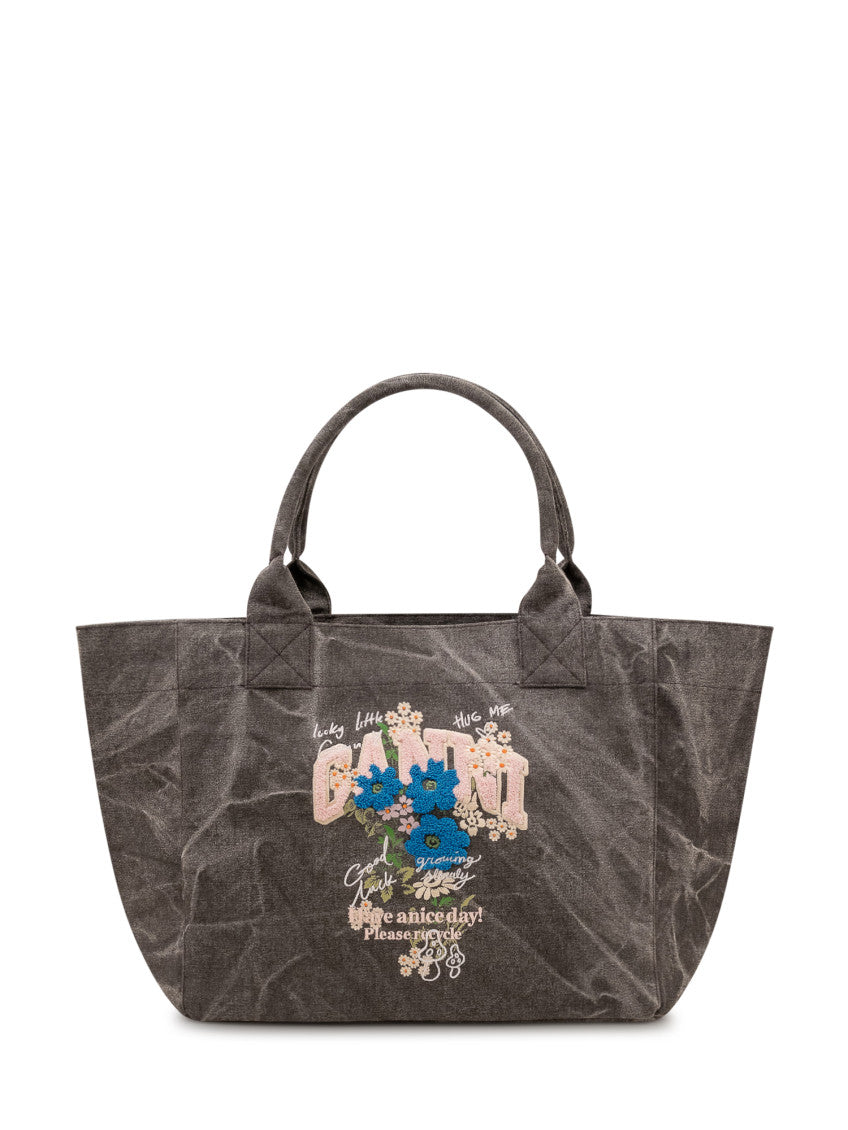 Grey Logo Large Tote 1