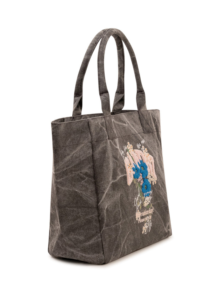 Grey Logo Large Tote 2