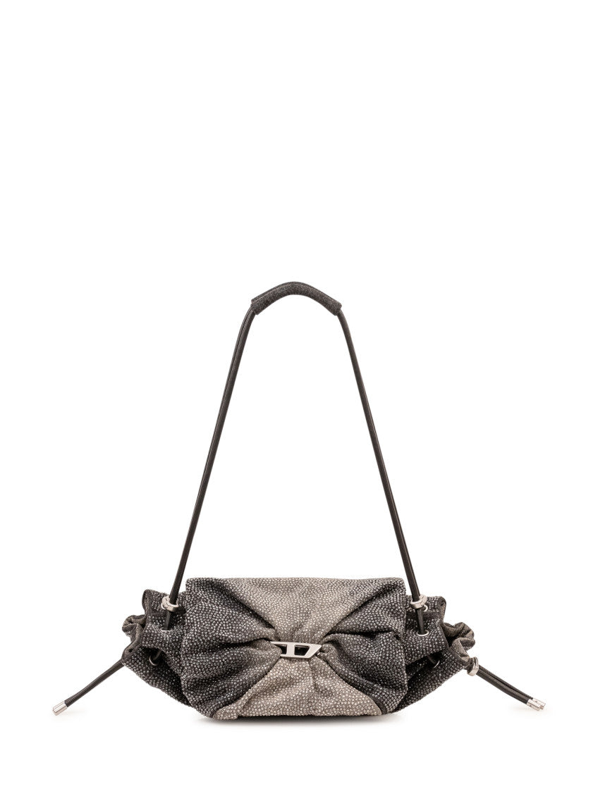 Grey Scrunch-D Large Shoulder Bag 1