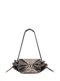 Grey Scrunch-D Large Shoulder Bag 1