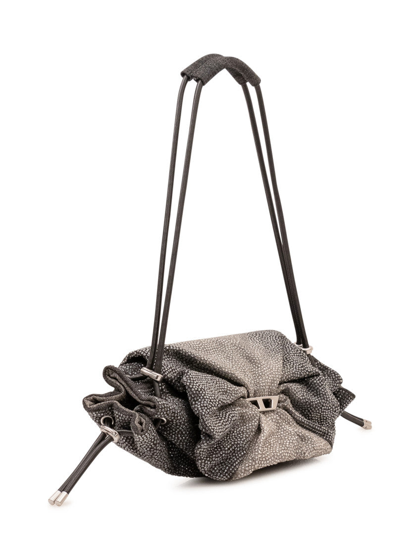Grey Scrunch-D Large Shoulder Bag 2