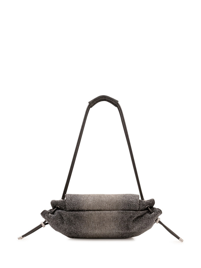Grey Scrunch-D Large Shoulder Bag 3