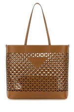 Brown Leather Tote Bag 1