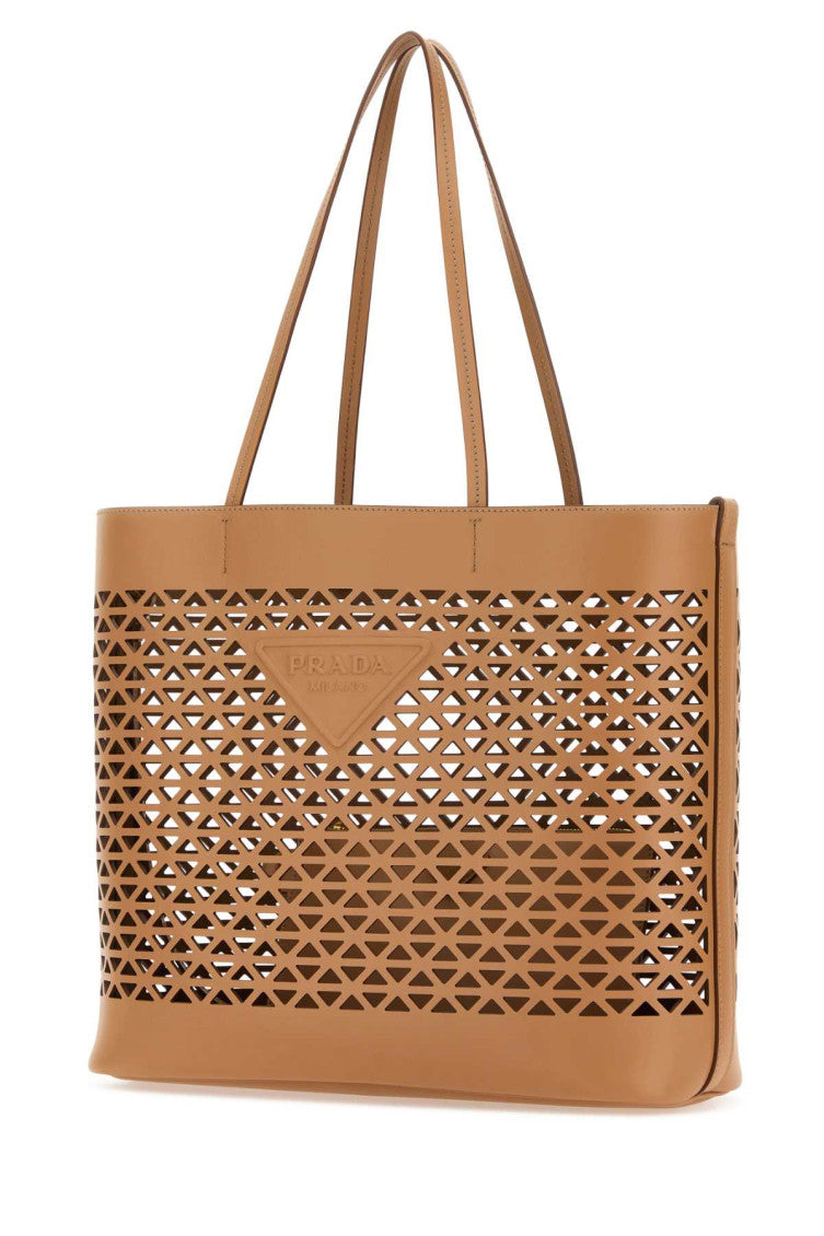 Light Brown Leather Tote Bag 2