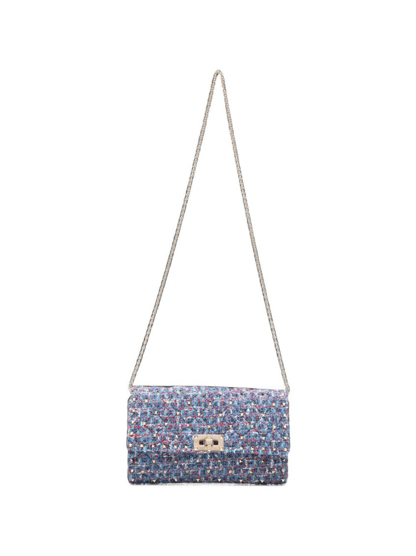 Blue Rockstud Spike Small Crossbody Bag 1