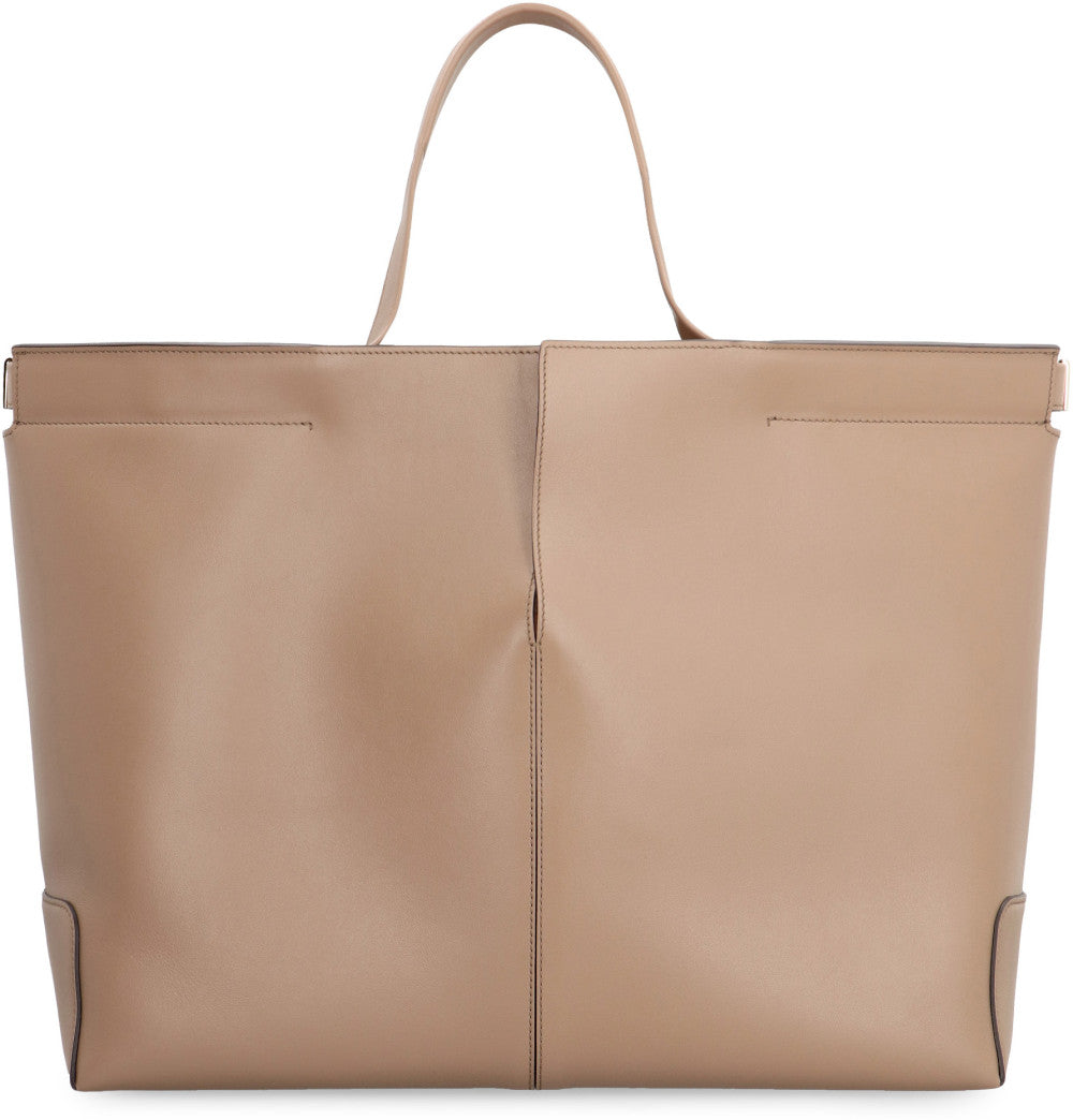 Brown Folio Large Tote 4