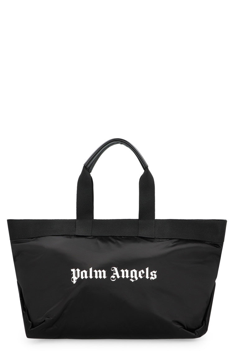 Black Logo Top Zip Large Tote 1