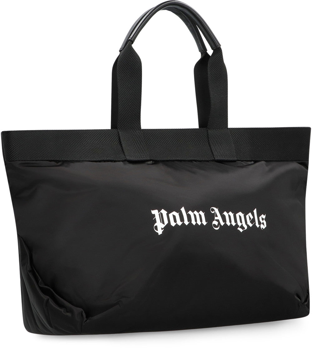 Black Logo Top Zip Large Tote 3