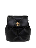 Black Kira Diamond Quilt Mini Backpack 1