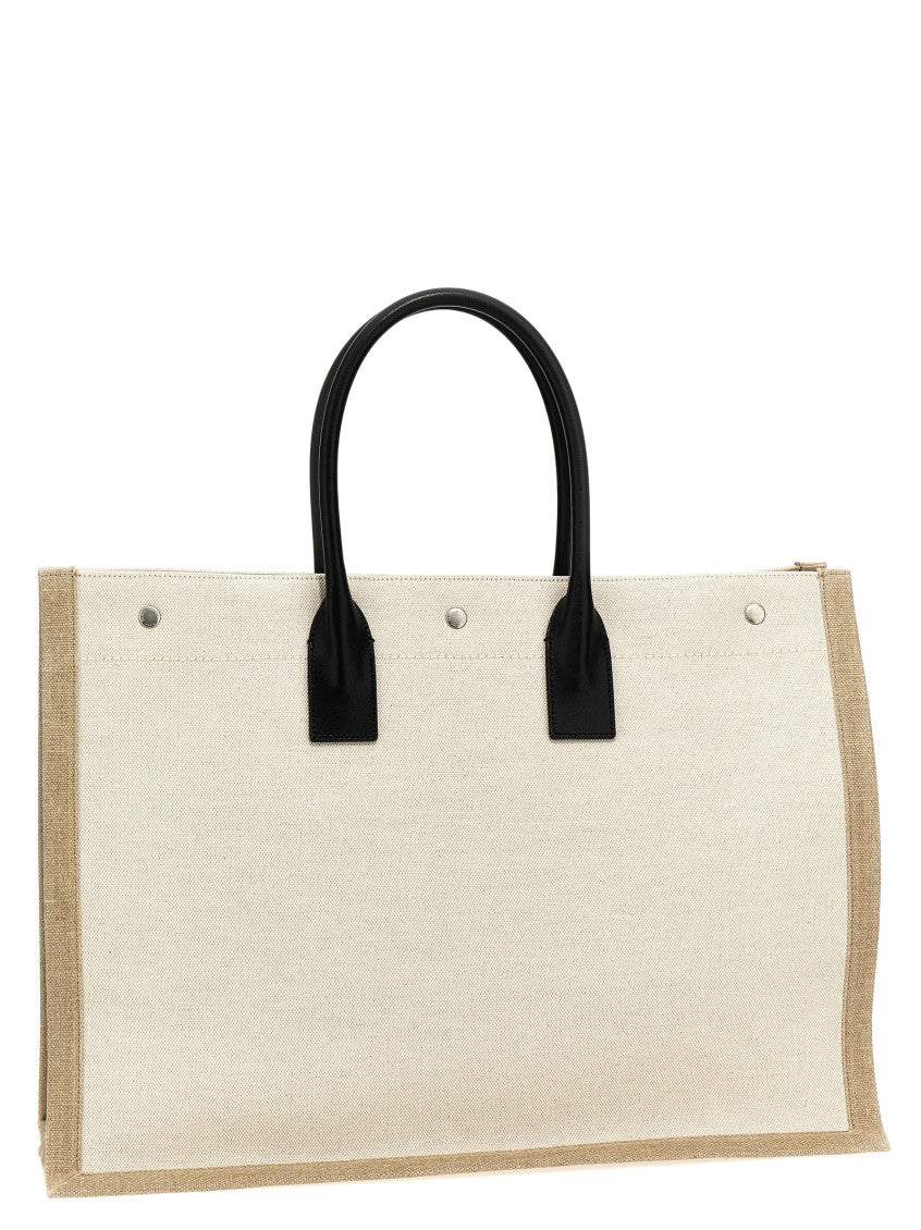 White 'Rive Gauche' Tote Bag 2