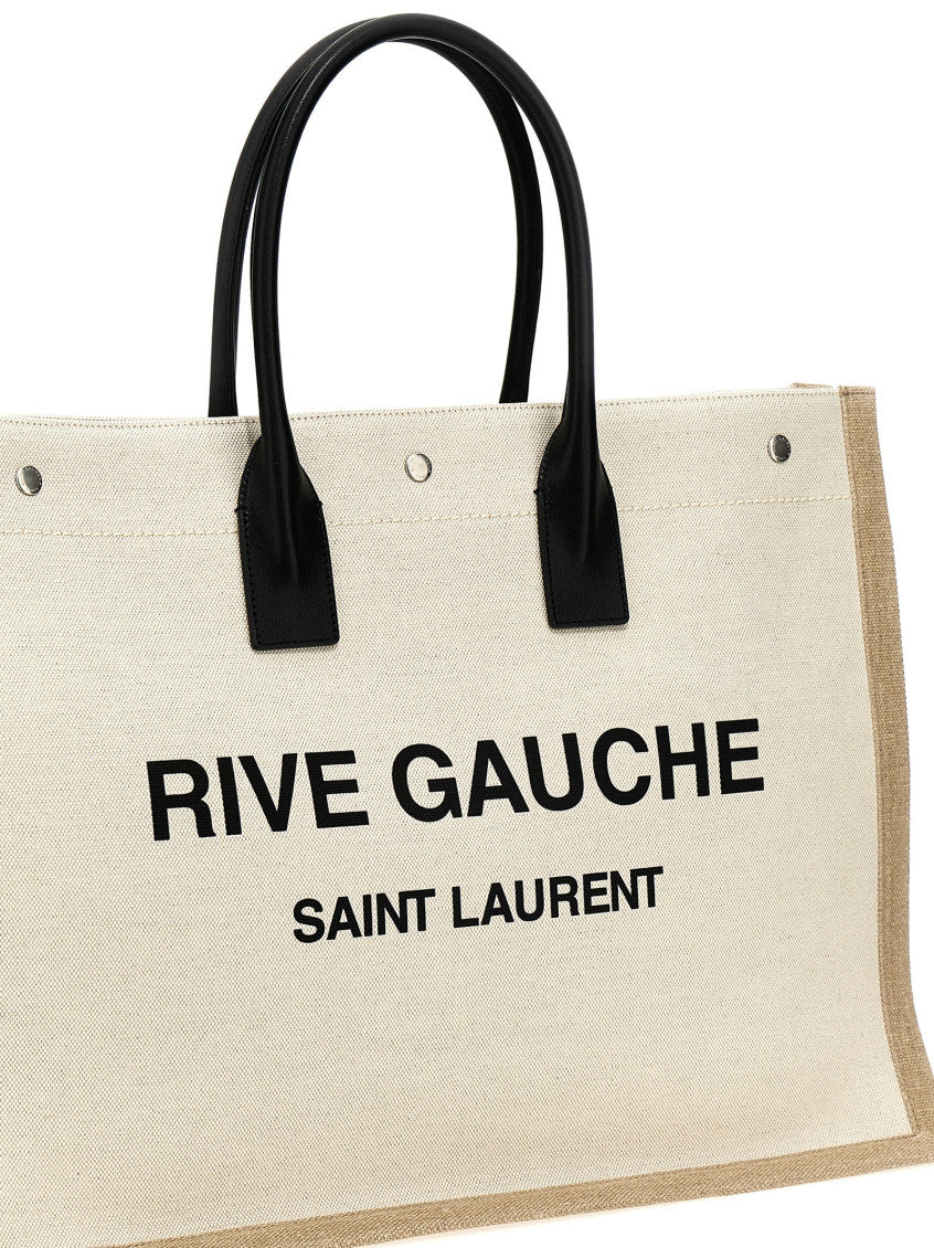 White 'Rive Gauche' Tote Bag 3
