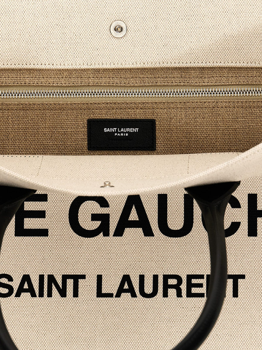 White 'Rive Gauche' Tote Bag 4