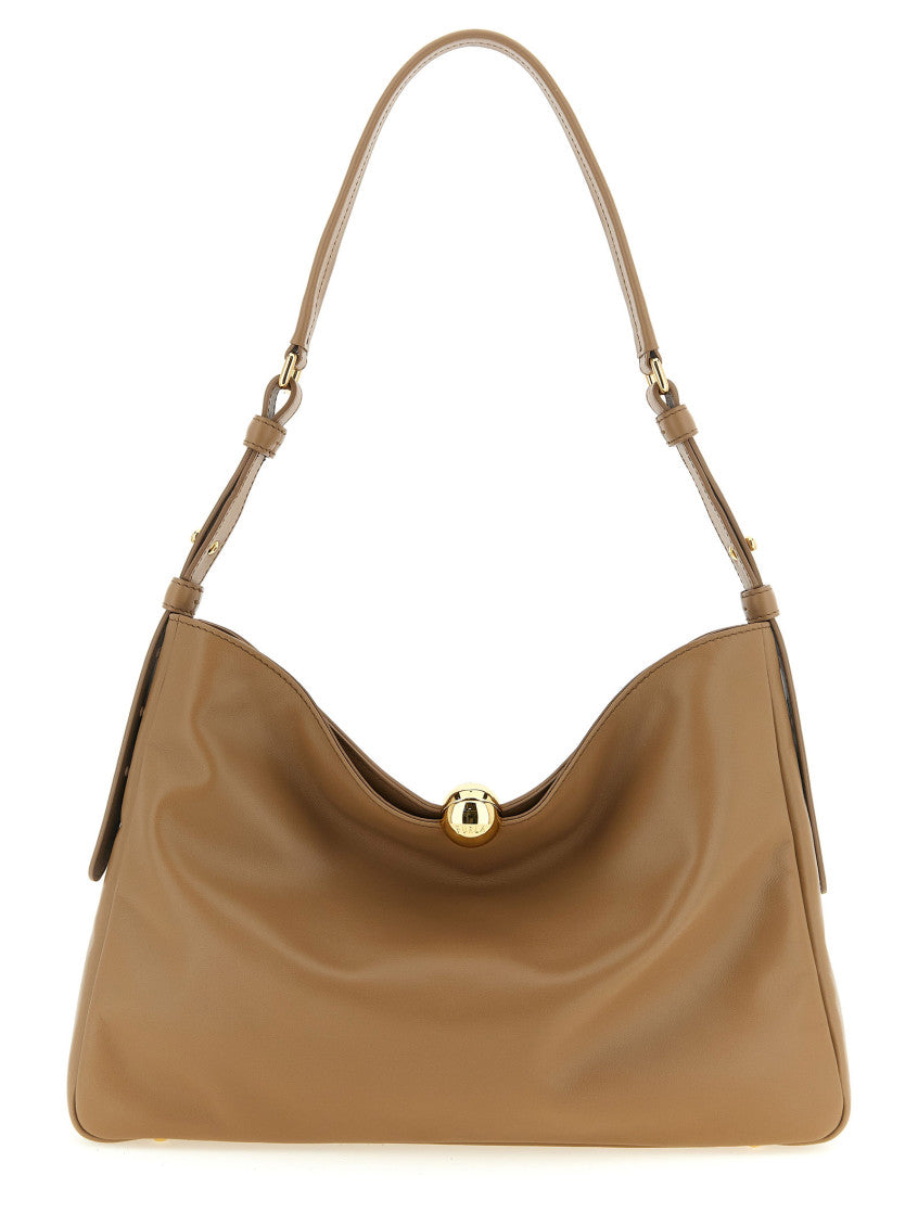 Beige Sfera Soft Large Shoulder Bag 1