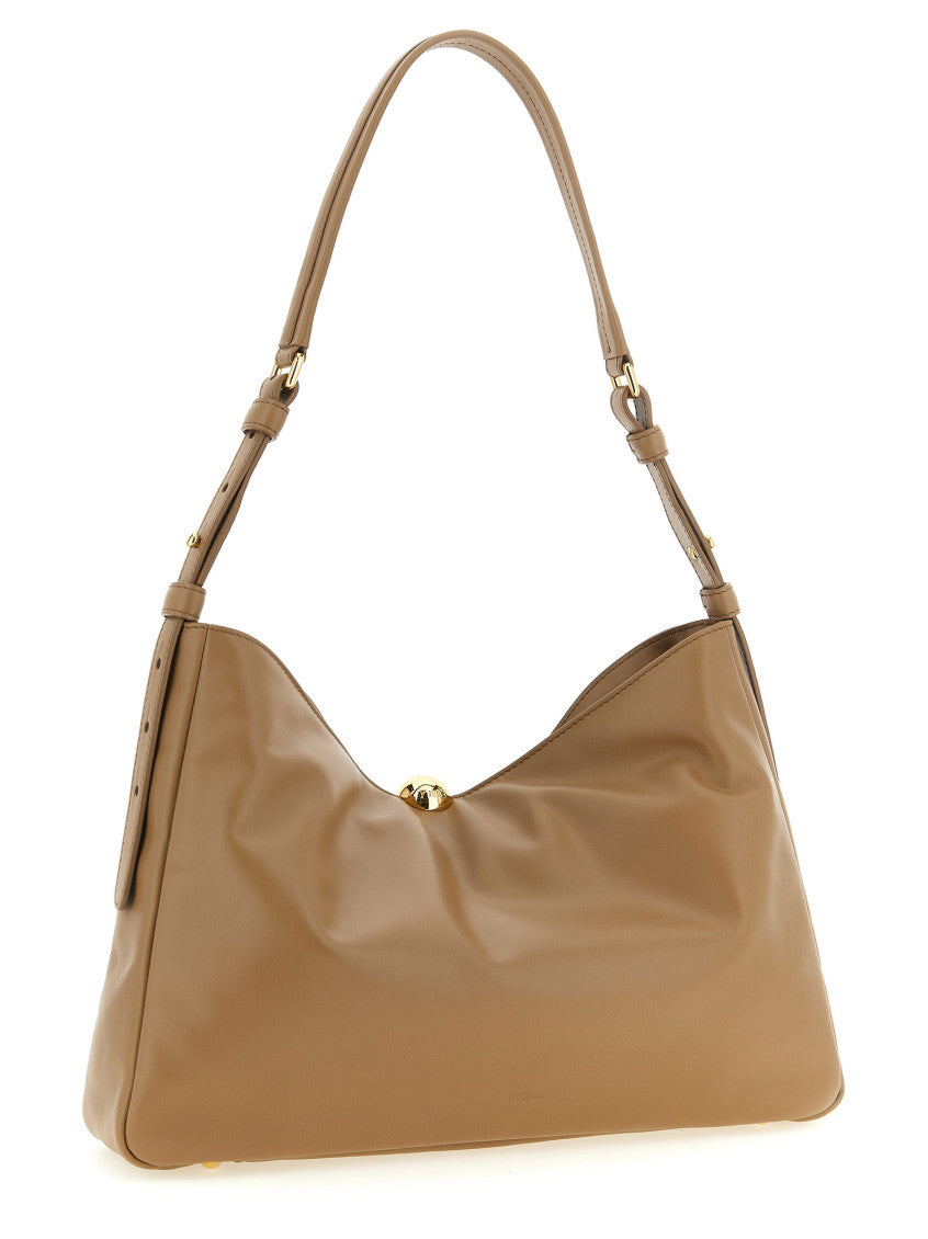 Beige Sfera Soft Large Shoulder Bag 2