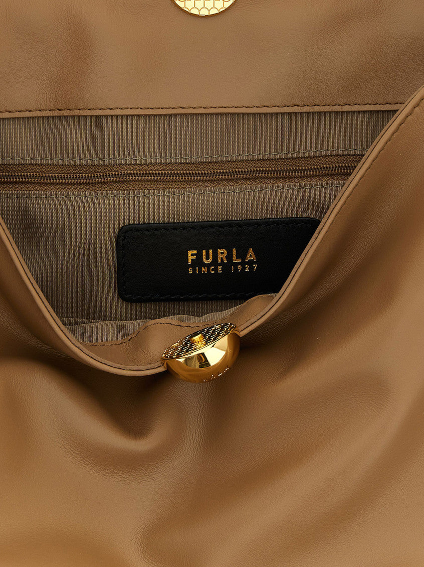 Beige Sfera Soft Large Shoulder Bag 3